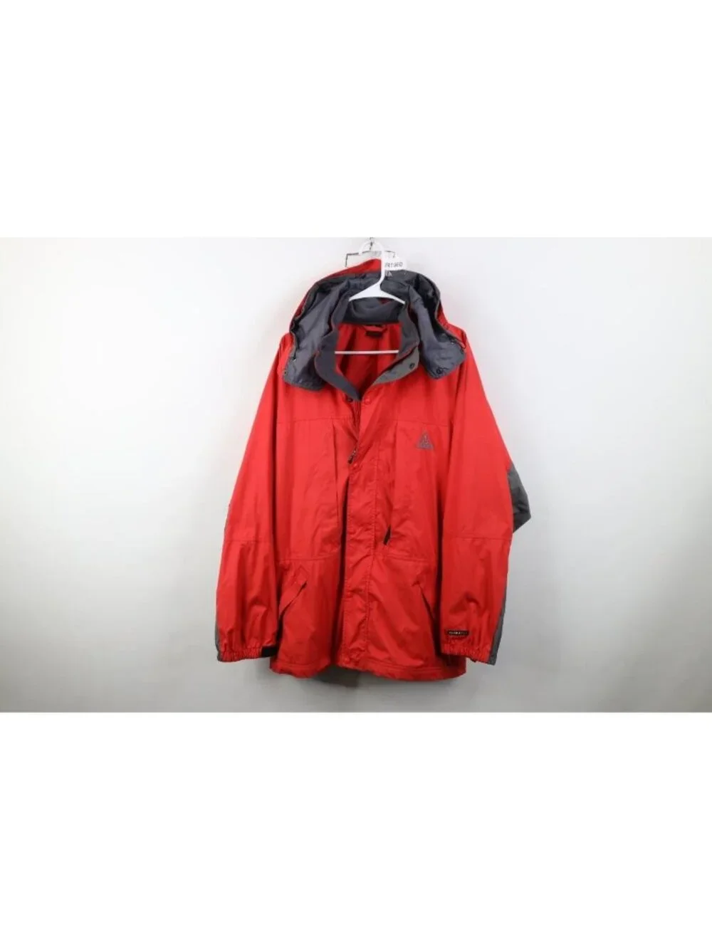 Vtg 90s Y2K Nike ACG Mens Large Travis Scott Mini Swoosh Hooded Parka Jacket Red